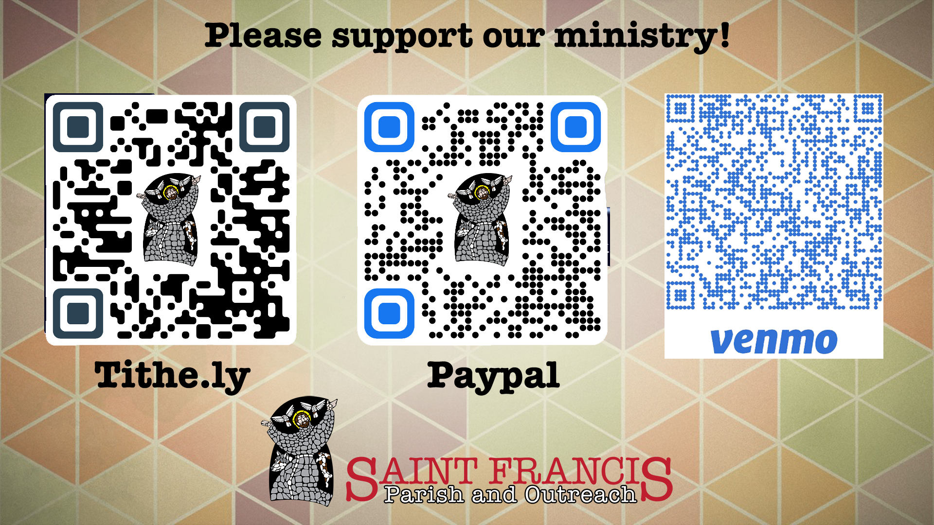 Donation links for Saint Francis Parish